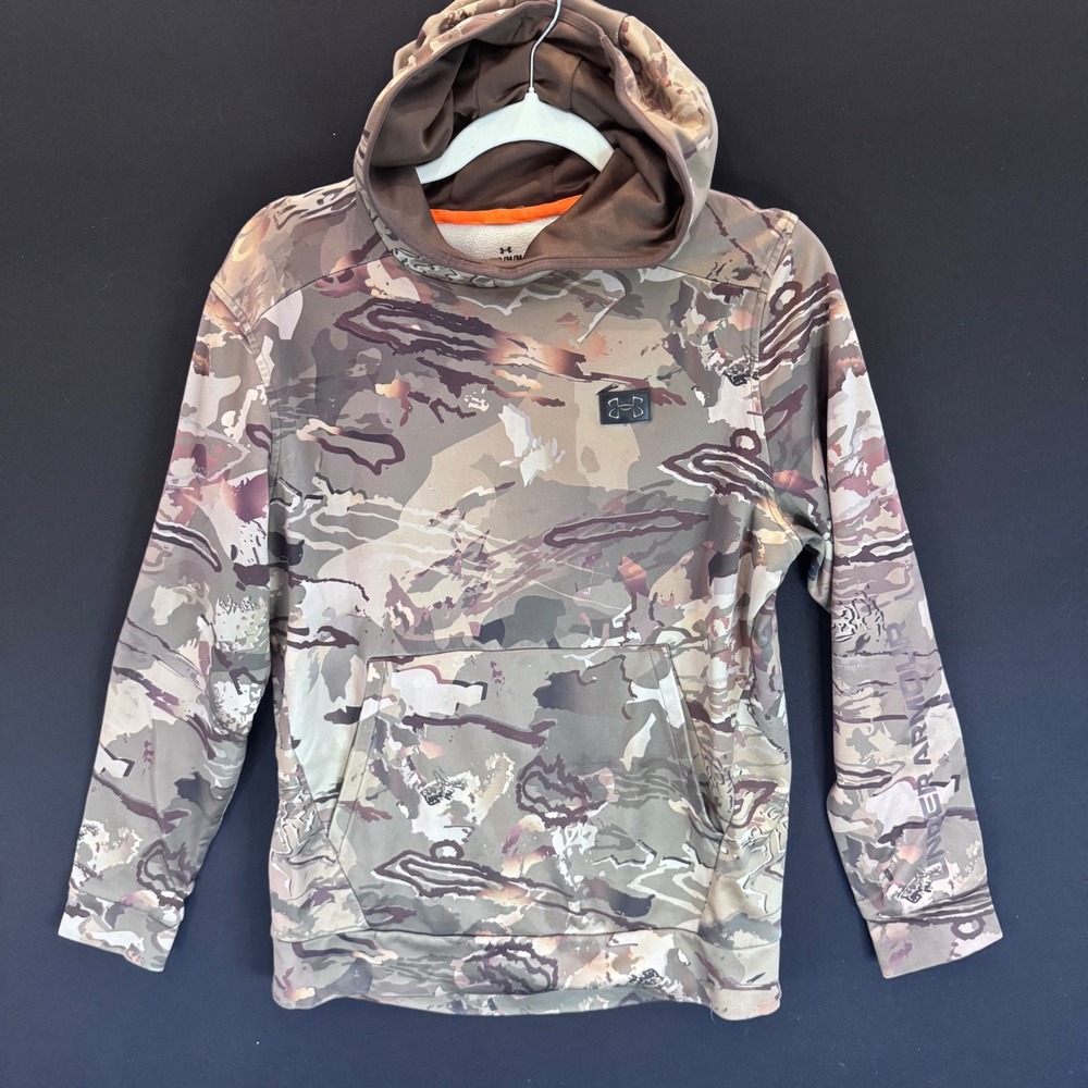 Under Armour Storm Hoodie Mens Medium Barren Camo Hunting Pullover Fleece